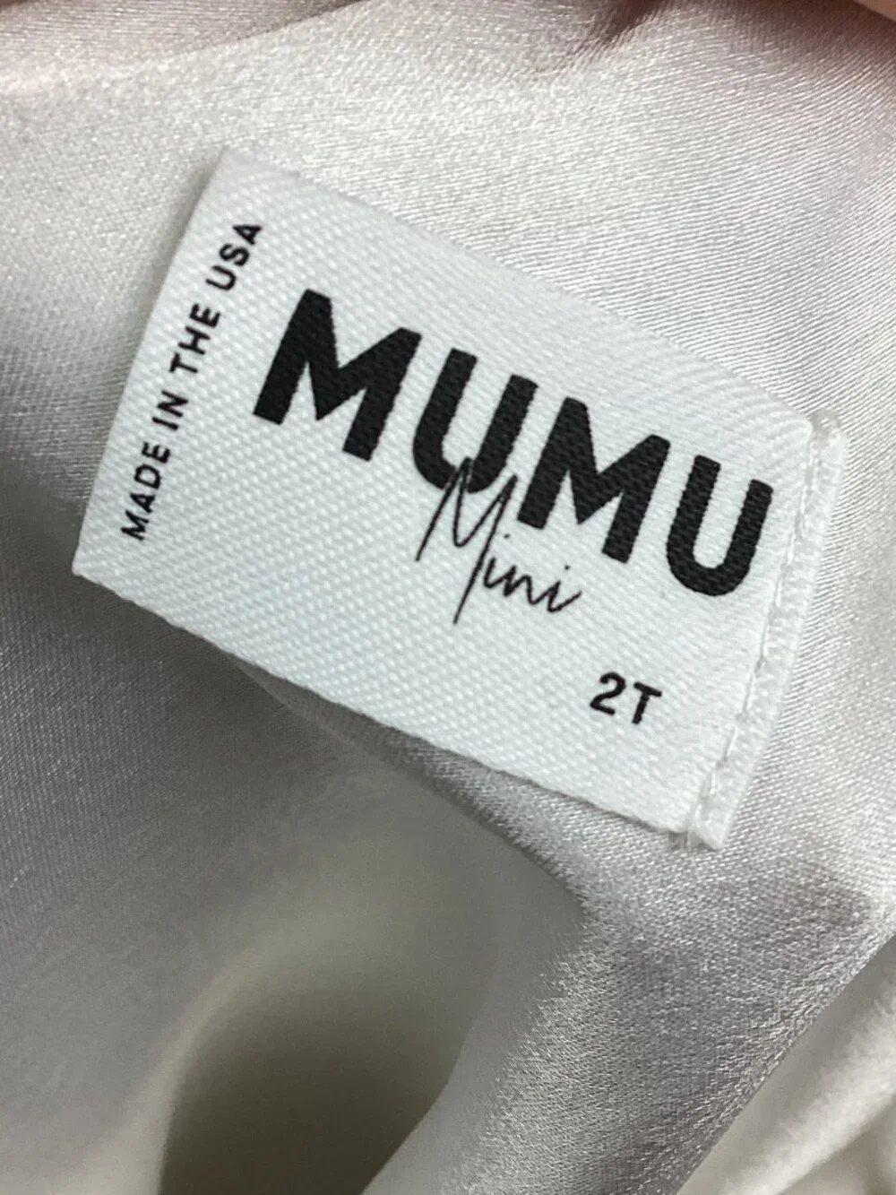 Show Me Your Mumu Little Verona Flower Girl Dress Ivory Satin 2T